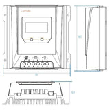 Solární regulátor MPPT Lumiax MT2075-BT, 12-24V/20A, bluetooth