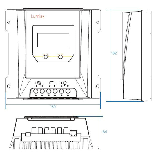 Solární regulátor MPPT Lumiax MT3075, 12-24V/30A