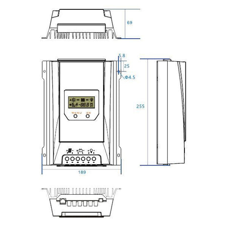 Solární regulátor MPPT Lumiax MT4010-BT, 12-24V/40A, bluetooth