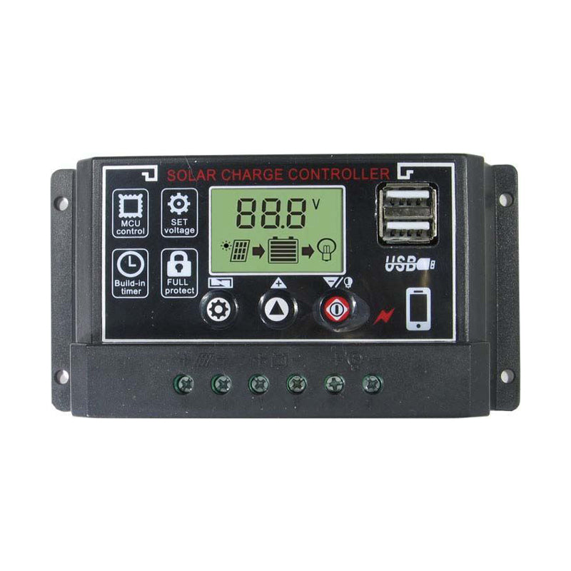 Solární regulátor PWM BL915C 12-24V/30A+USB pro různé bateri