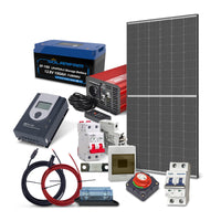 Solární sestava ostrovní TRINA 455Wp, baterie LiFePO4 12V 100Ah, měnič 230VAC 1000W