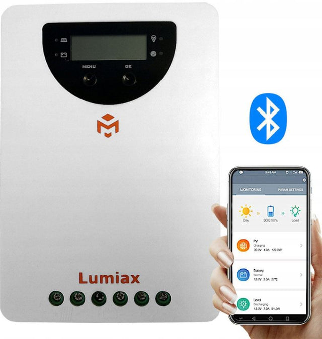 Solární regulátor MPPT Lumiax MC4010BT, 12-24V/40A, bluetooth