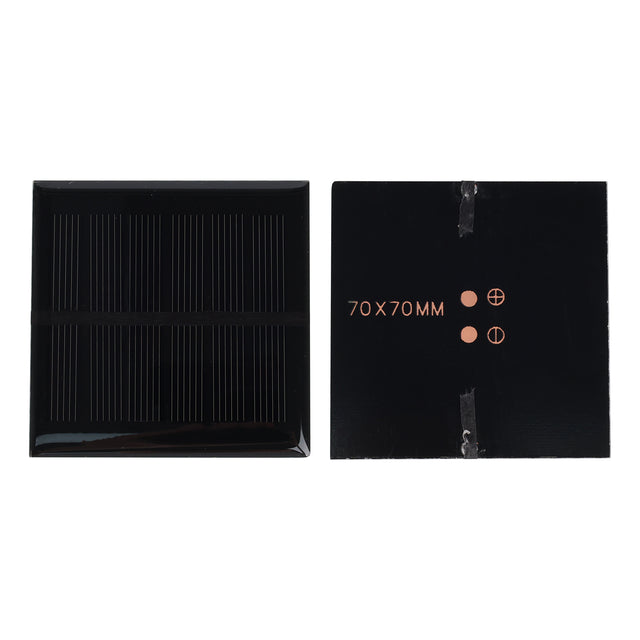 Solární panel monokrystalický 3V 200mA (70 × 70 mm) mini s epoxidovou pryskyřicí