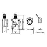 Nadproudový tepelný jistič ST-1 250VAC/10A nebo 32VDC/10A