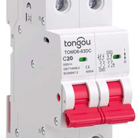 DC jistič 40A/C dvoupólový TONGOU TOMD6-63