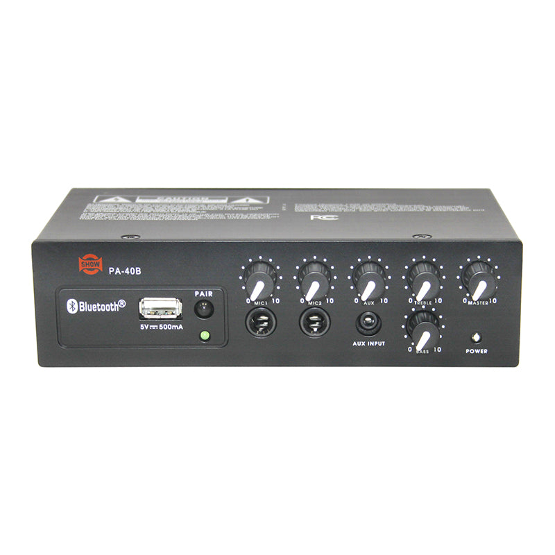 Zesilovač SHOW PA-40B (audio), Bluetooth, 1 x 40W/4 ?