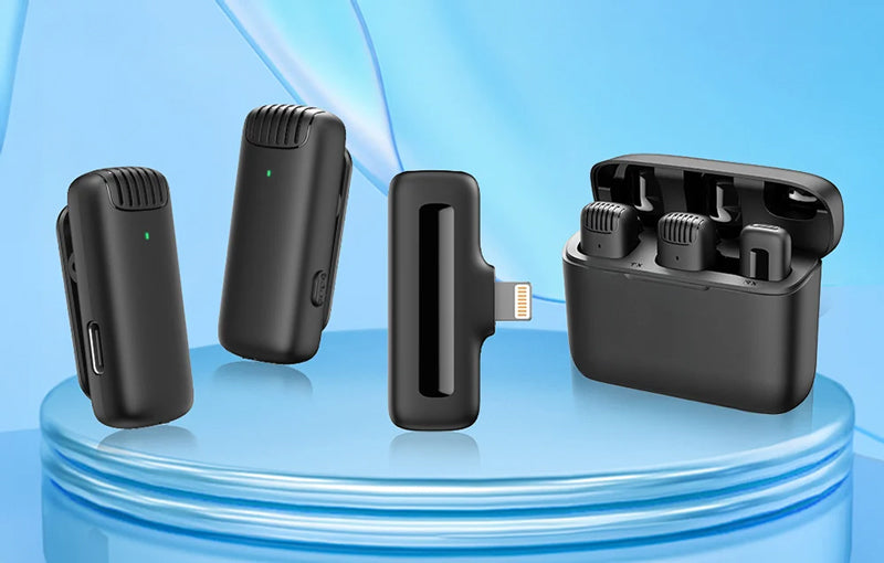 Mikrofon bezdrátový APEXEL APL-MIC014 Lightning 2ks pro mobilní telefon
