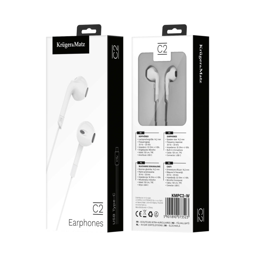 Sluchátka KRUGER & MATZ C2 White