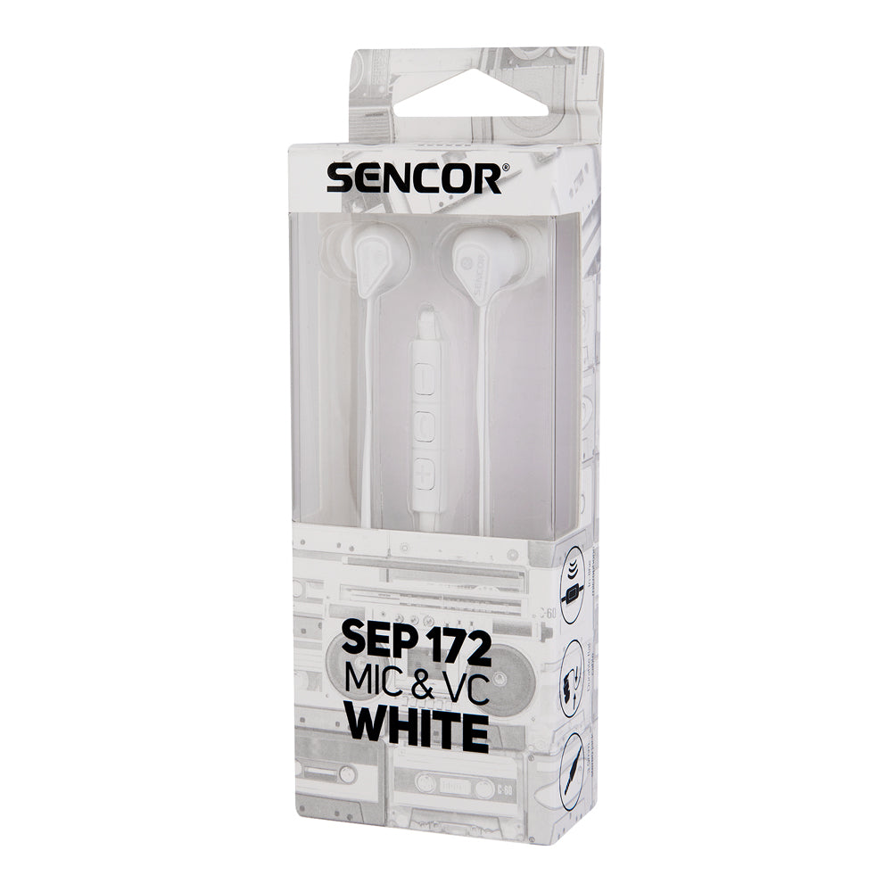 Sluchátka SENCOR SEP 172 VCM White