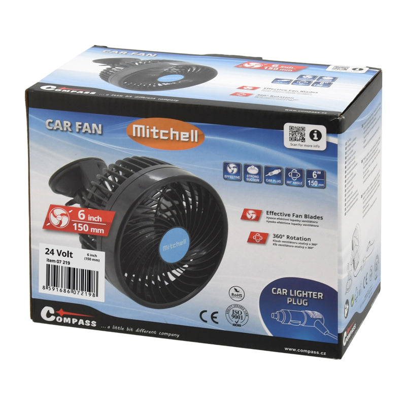 Ventilátor MITCHELL 07219 na přísavku 24V