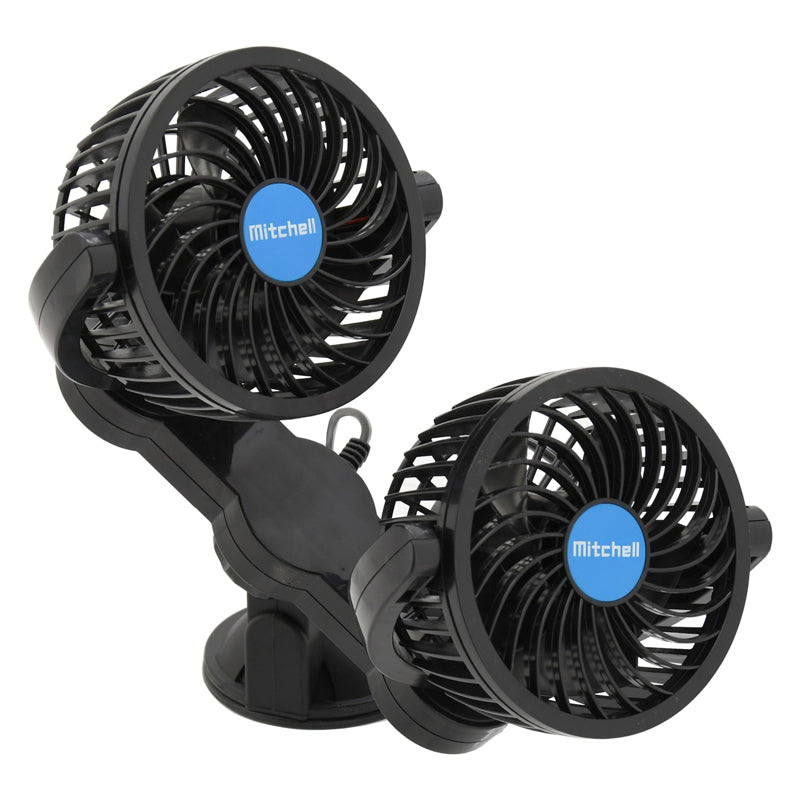 Ventilátor MITCHELL 07222 DUO na přísavku 12V