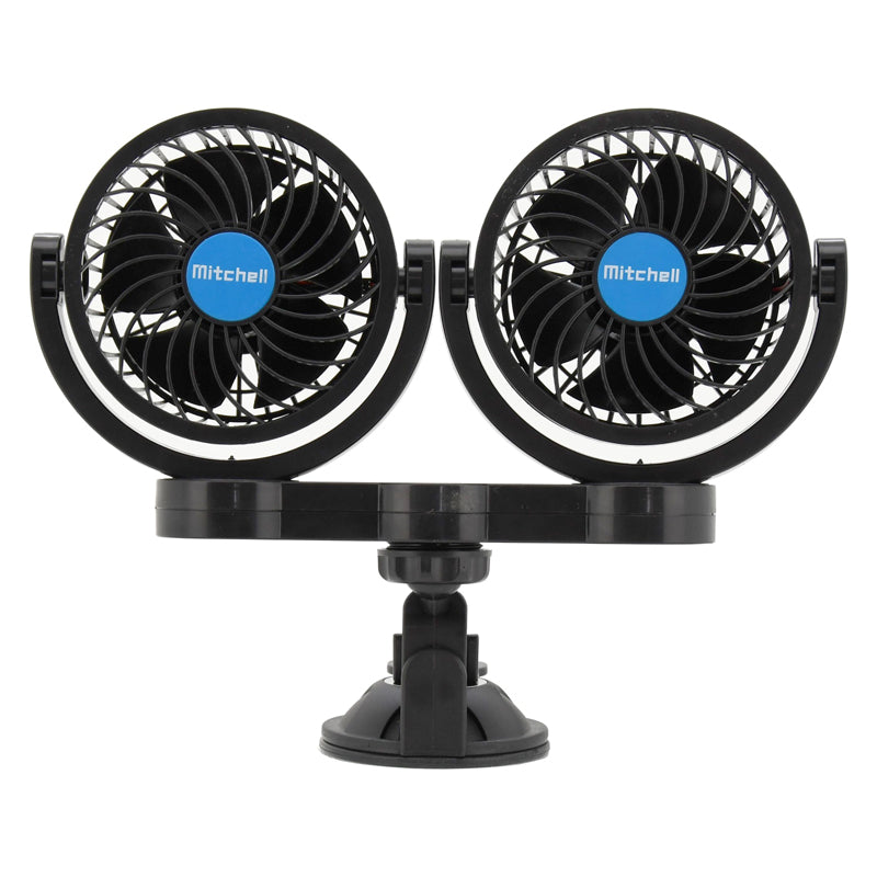 Ventilátor MITCHELL 07222 DUO na přísavku 12V