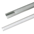 AL profil AR1 nový 24,7x7mm pro LED pásky, k zapuštění, včetně plexi 2m