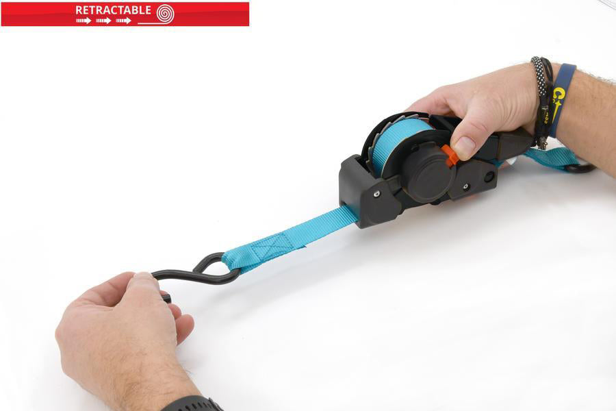Popruh upínací s ráčnou a háky COMPASS 02261 samonavíjecí 3,5m