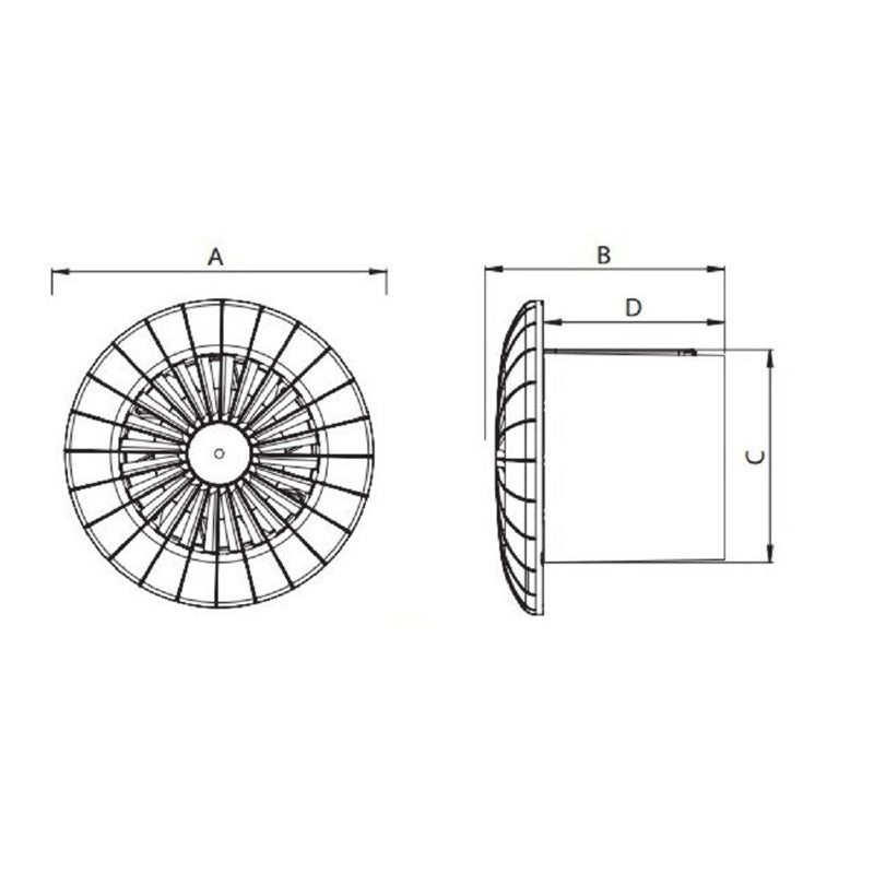 Ventilátor stropní axiální AV PLUS 100 s časovým doběhem
