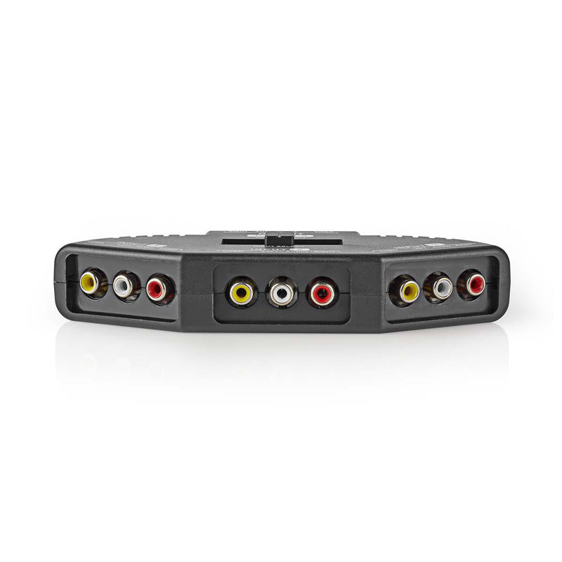 Přepínač 3x Cinch/Cinch NEDIS VSWI2403BK