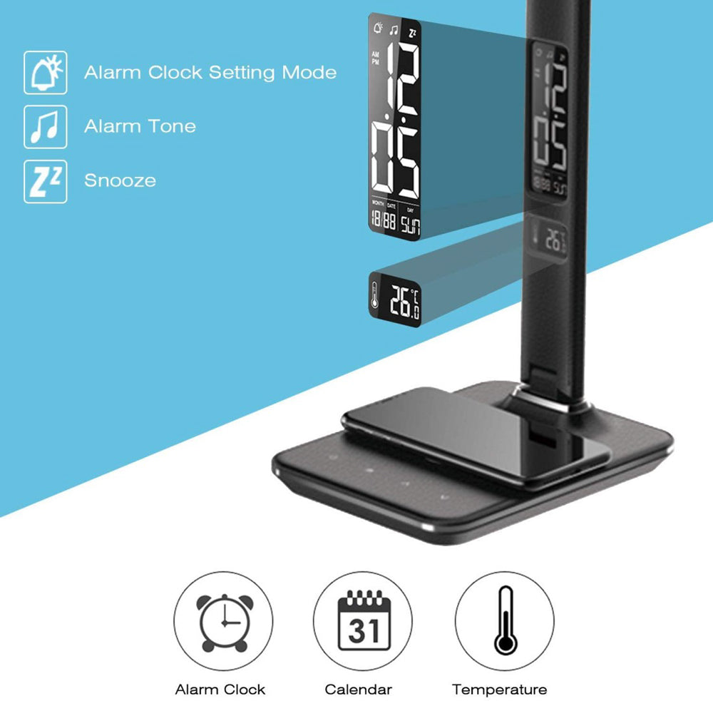 Lampa stolní IMMAX Kingfisher 08965L USB s bezdrátovým nabíjením Qi