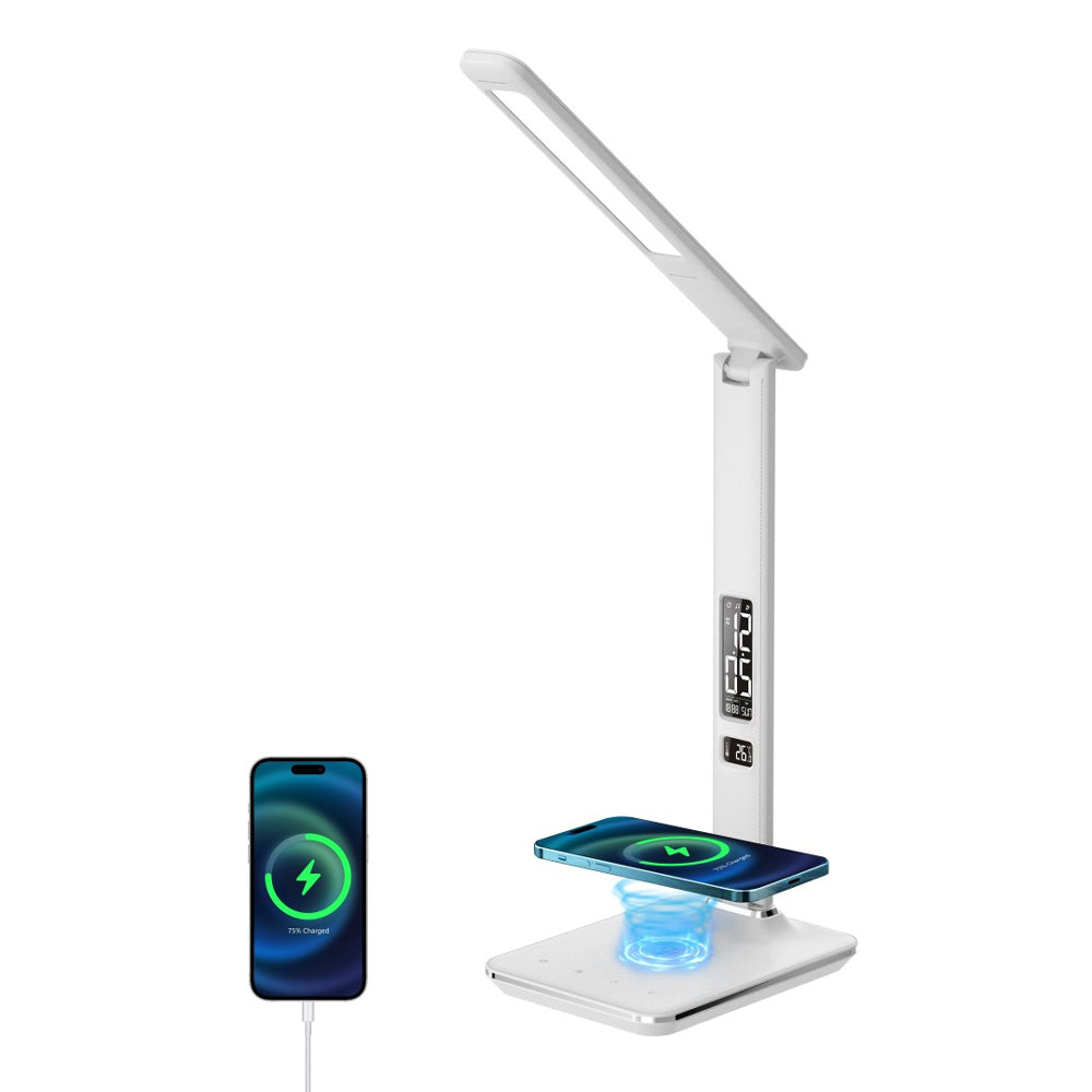 Lampa stolní IMMAX Kingfisher 08966L USB s bezdrátovým nabíjením Qi
