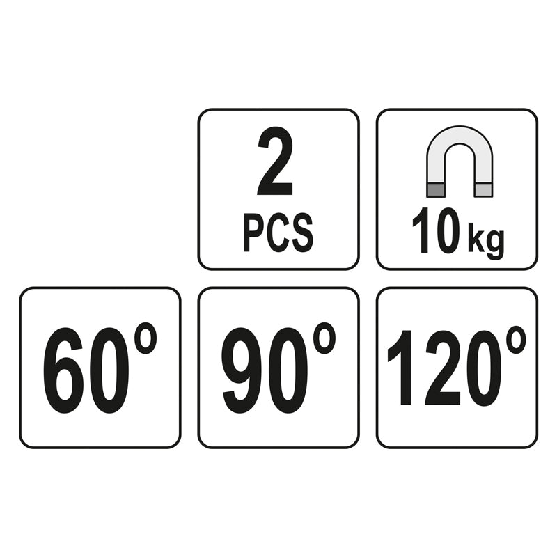Magnetické držáky svářečské YATO YT-08721 10kg 2ks