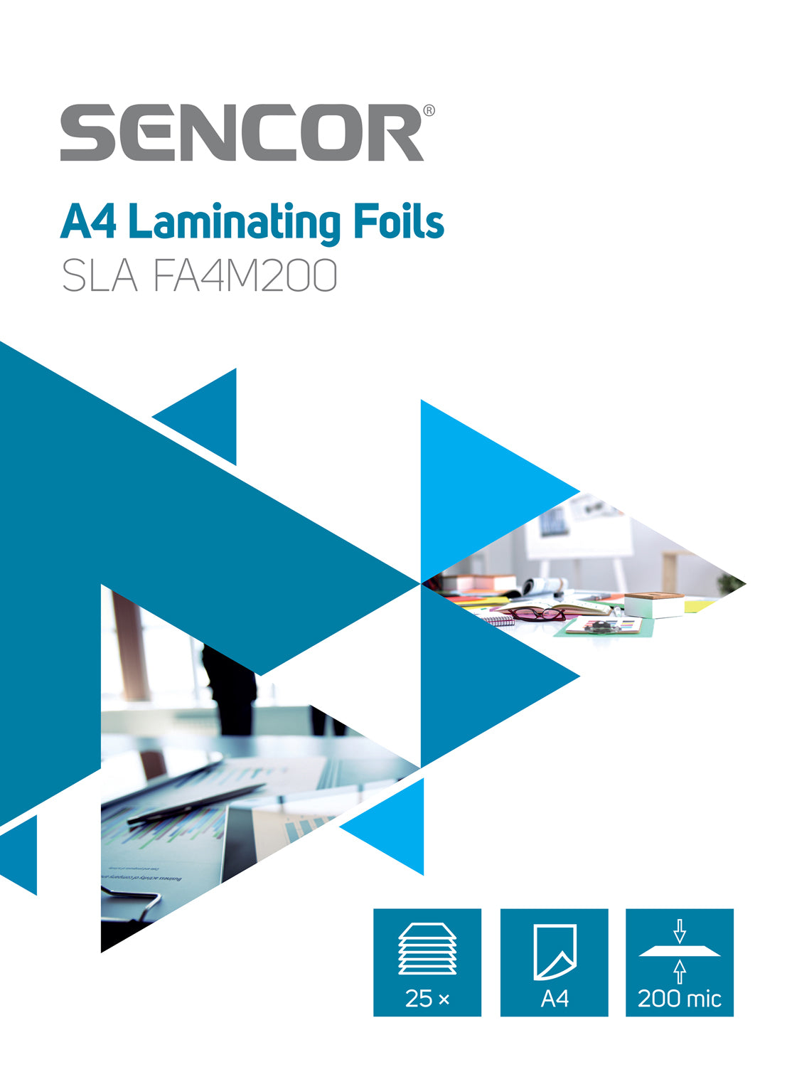 Fólie laminovací SENCOR SLA FA4M200 A4 200mic 25ks