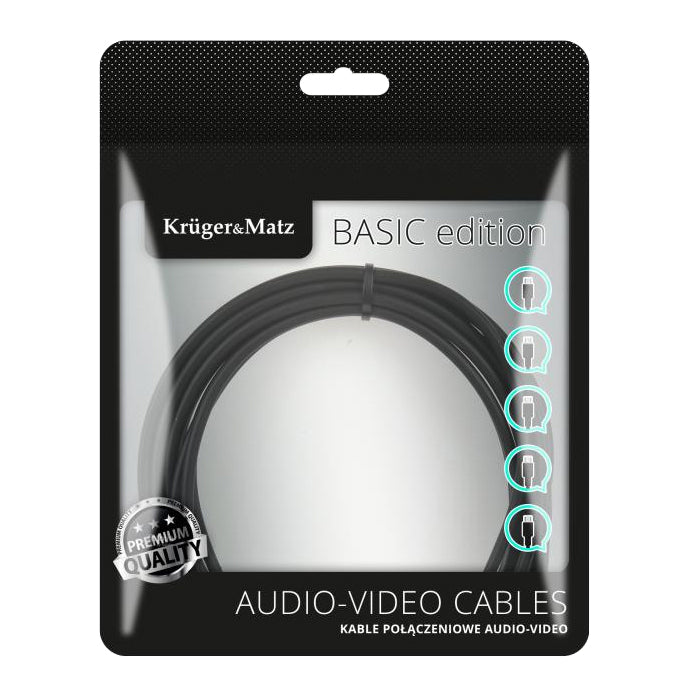 Kabel KRUGER & MATZ KM1234 Basic USB/micro USB 0,2m Black