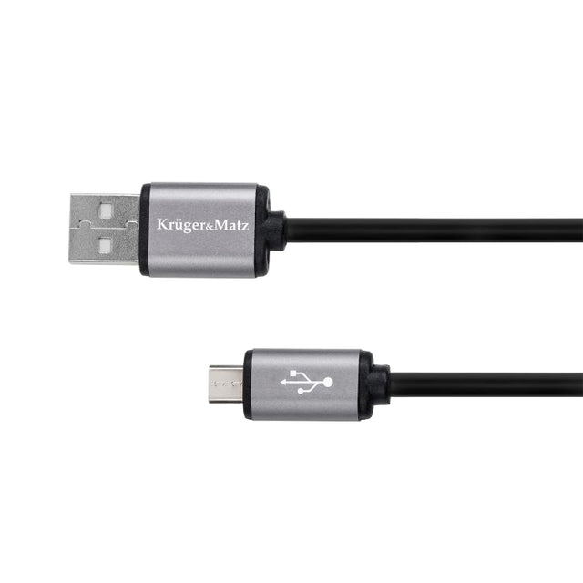 Kabel KRUGER & MATZ KM1236 Basic USB/micro USB 1,8m Black