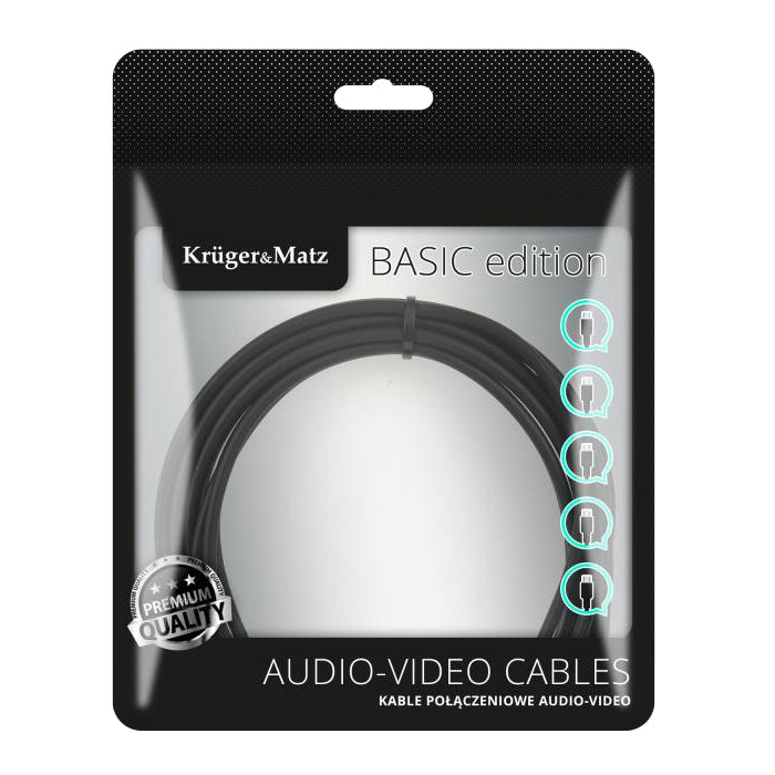 Kabel KRUGER & MATZ KM1236 Basic USB/micro USB 1,8m Black