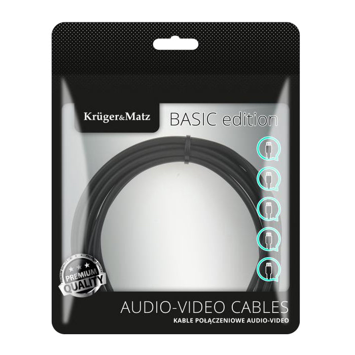 Kabel KRUGER & MATZ KM1240 Basic USB/USB-C 1,8m Black
