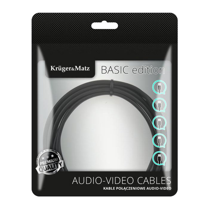 Kabel KRUGER & MATZ KM1244 Basic USB 3.0/USB-C 1m Black