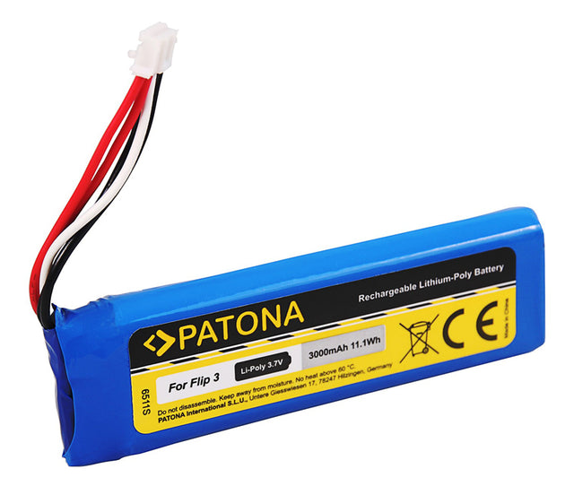Baterie pro reproduktory JBL Flip 3 3000mAh Li-Pol 3,7V PATONA PT6511