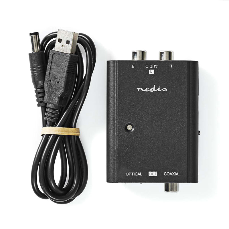 Převodník 2x Cinch/Toslink NEDIS ACON2508BK