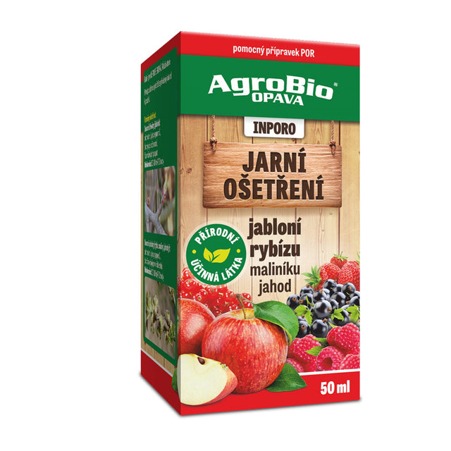 Přípravek k jarnímu ošetření jabloní, rybízu, maliníku a jahodníku AGROBIO Inporo 50ml