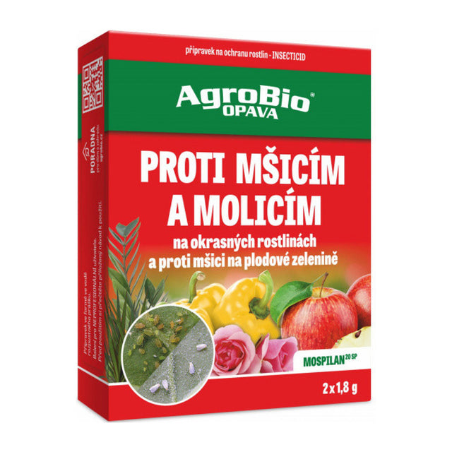 Přípravek proti mšicím a molicím AGROBIO PROTI (Mospilan) 20 SP 2x1,8g