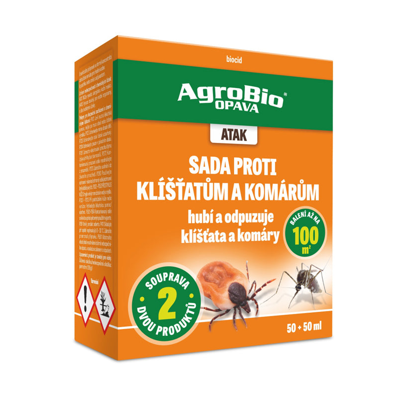 Sada proti klíšťatům a komárům AGROBIO Atak 100ml