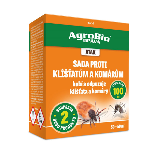 Sada proti klíšťatům a komárům AGROBIO Atak 100ml