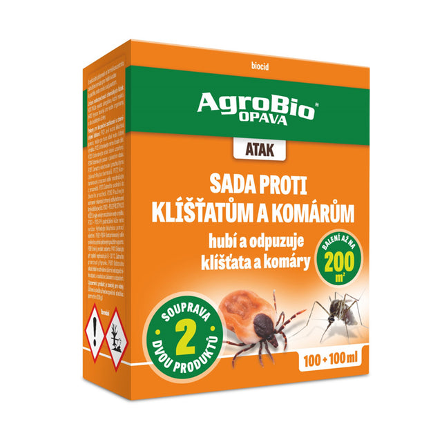Sada proti klíšťatům a komárům AGROBIO Atak 200ml