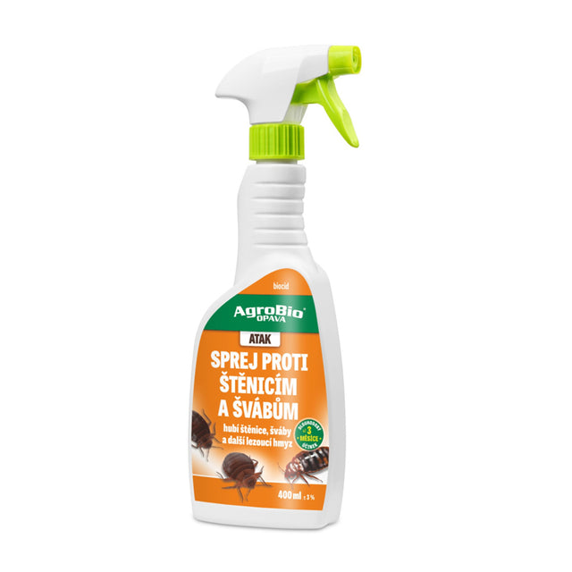 Sprej proti štěnicím a švábům AGROBIO Atak 400ml