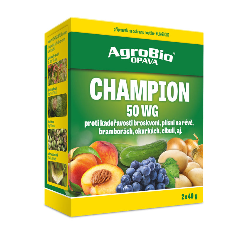 Přípravek proti houbovým a bakteriálním chorobám AGROBIO Champion 50 WG 2x40g
