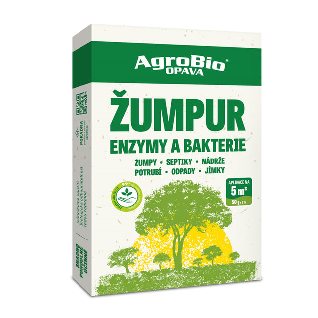 Přípravek k rozkladu organických nečistot v potrubí a septiku AGROBIO Žumpur 50g