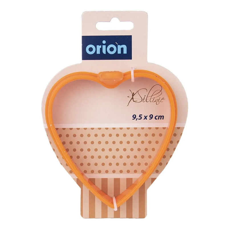 Forma na pečení lívanců/volských ok ORION Srdce 9,5x9x2cm Orange