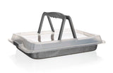 Plech na pečení BANQUET Granite 42x29cm s víkem