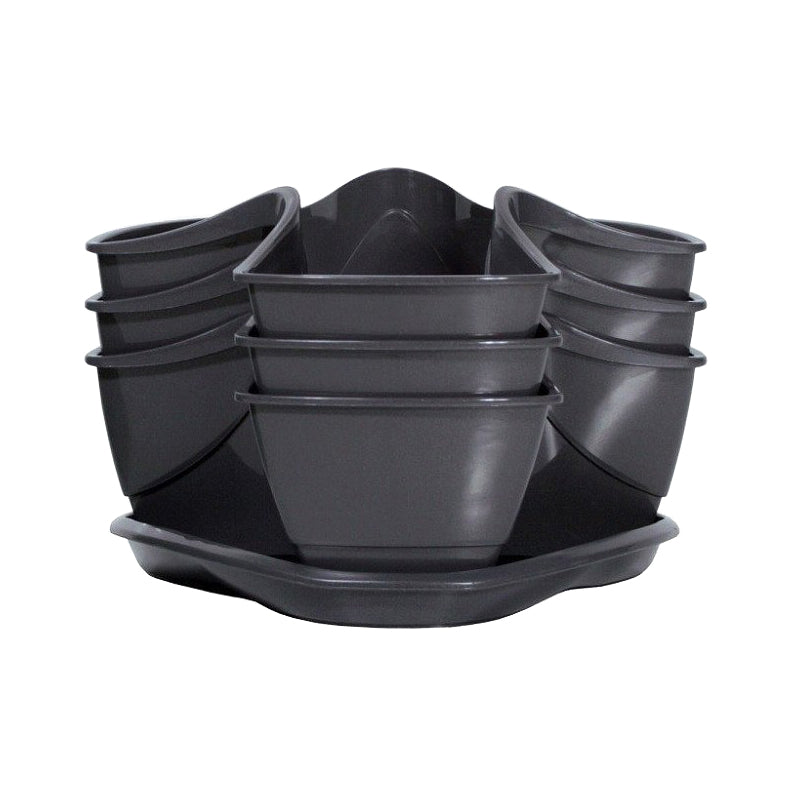 Květináč na bylinky COUBI HERBAL grafit 29,5x29,5x38cm