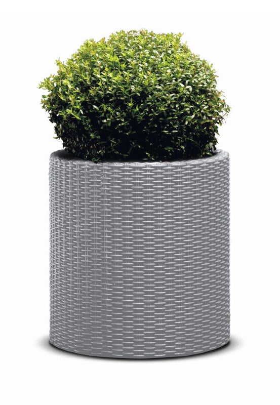 Květináč KETER Cylinder M Silver Grey
