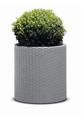 Květináč KETER Cylinder M Silver Grey