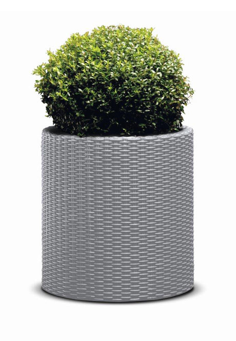 Květináč KETER Cylinder M Silver Grey