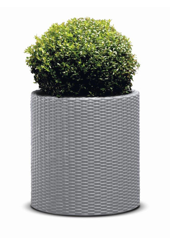 Květináč KETER Cylinder L Silver Grey