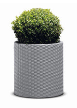 Květináč KETER Cylinder L Silver Grey