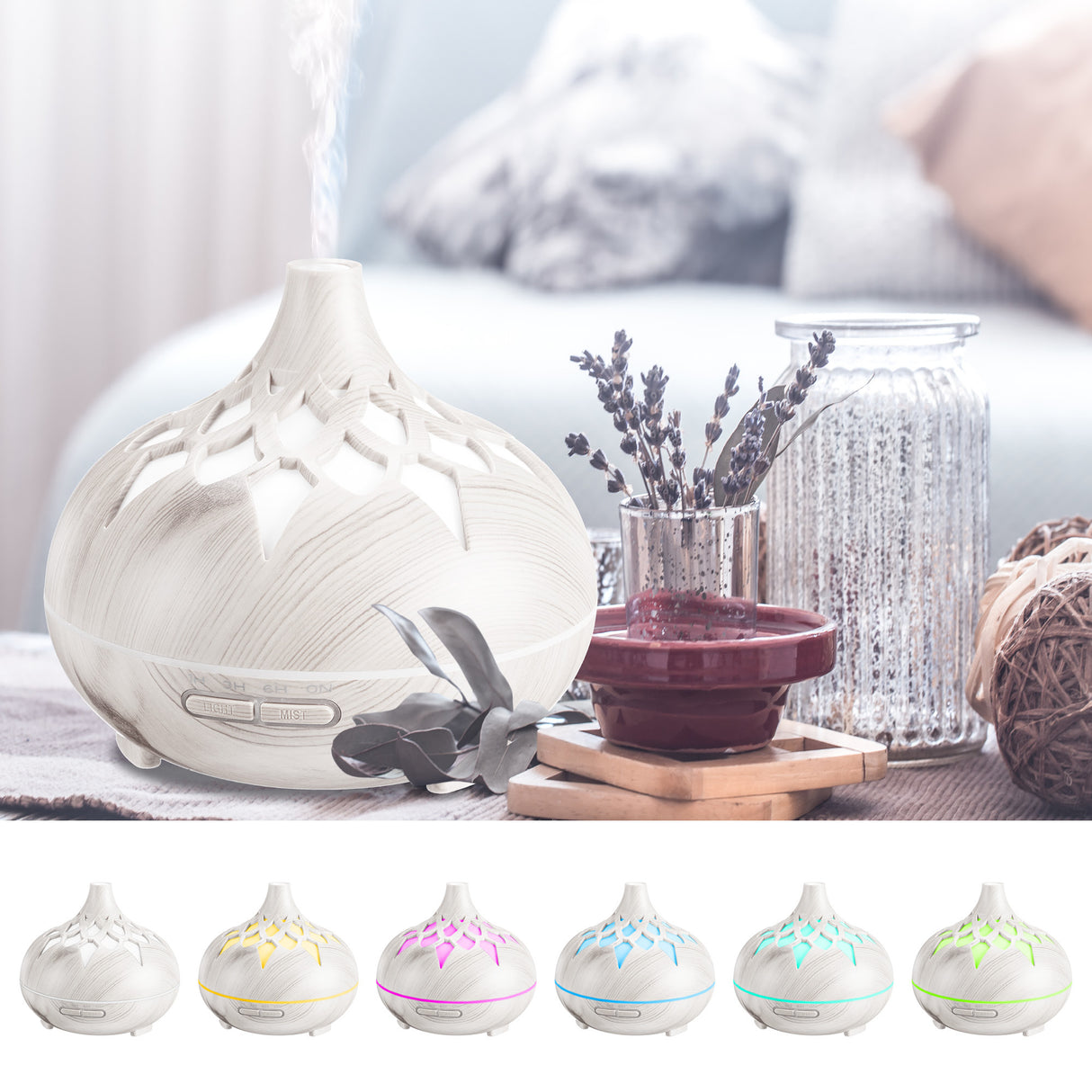Aroma difuzér SIXTOL Palm White Wood