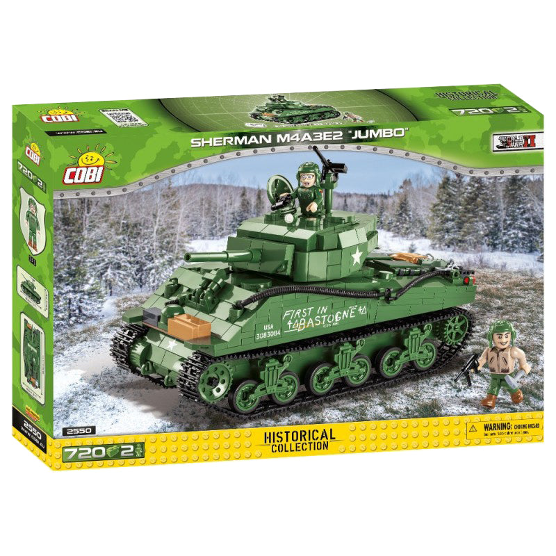 Stavebnice COBI 2550 II WW Sherman M4A3E2 Jumbo, 720 k, 2 f