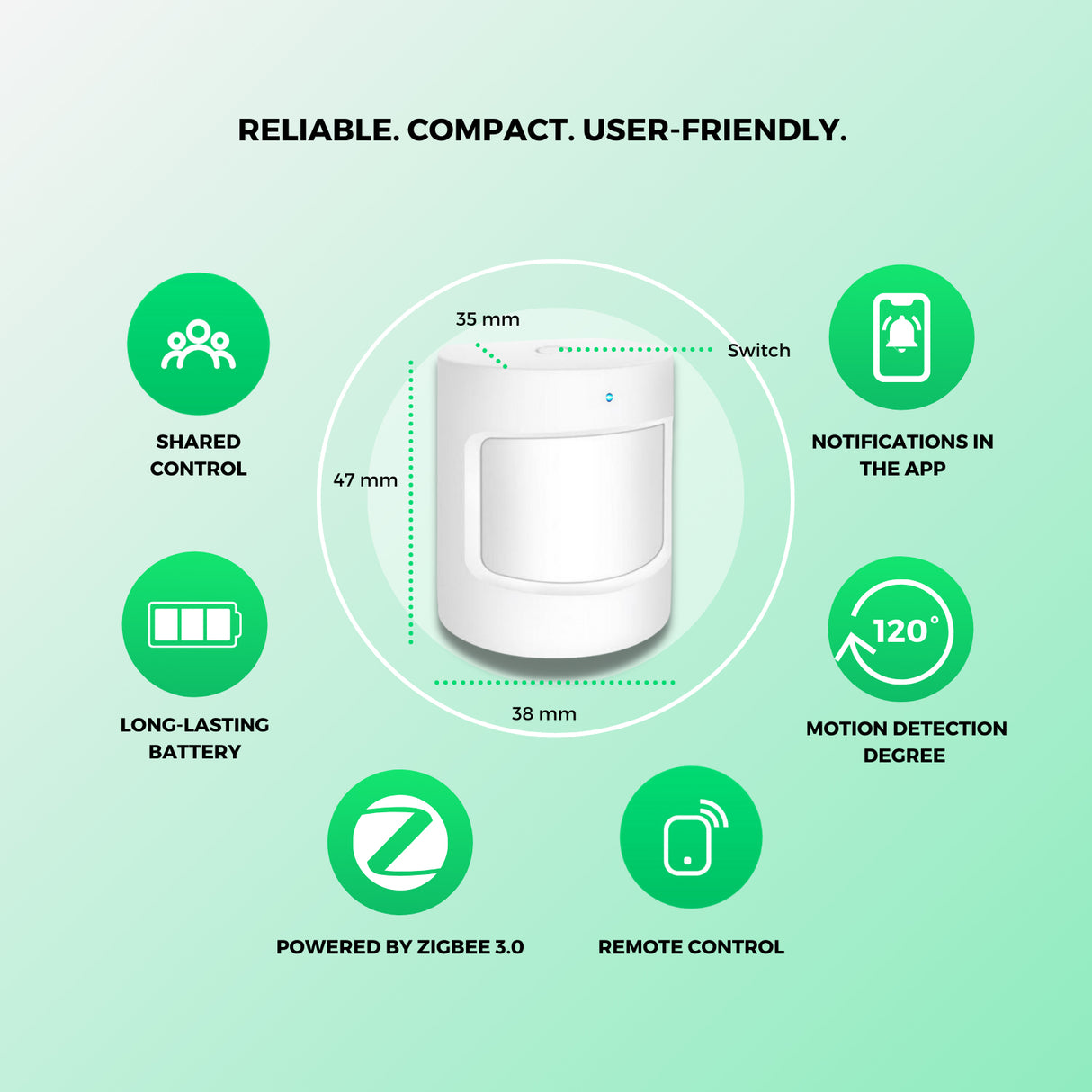 Smart detektor pohybu NOUS E2 ZigBee Tuya